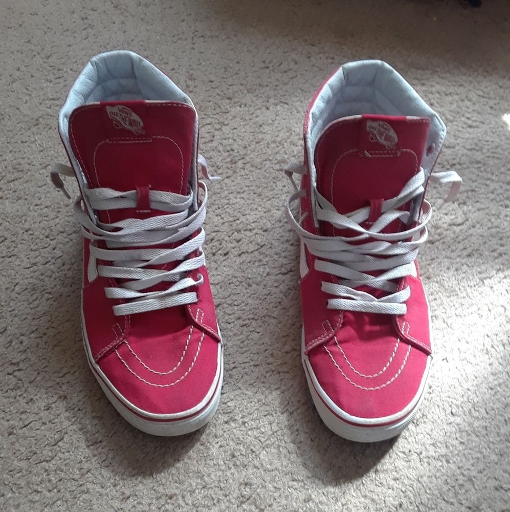 Red Vans Sk8 Hi